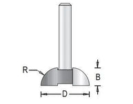 Embouts de toupie Dimar série 132R4-X, 2 cannelures 