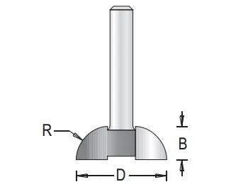 Dimar 132R4-X Series Finger Grip Router Bits, 2 Flutes