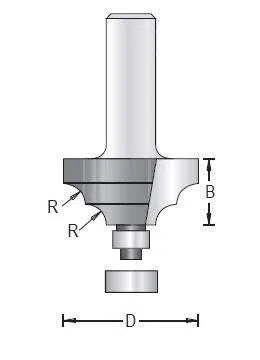 Dimar 136R4-XX Series Classical Bits with Ball Bearing Guide, 2 Flutes