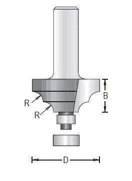 Dimar 136RXX-XX Series Classical Bits with Ball Bearing Guide, 2 Flutes