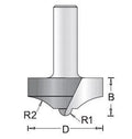 Dimar 137R8-40 Round and Ogee Plunge Type, 2 Flutes