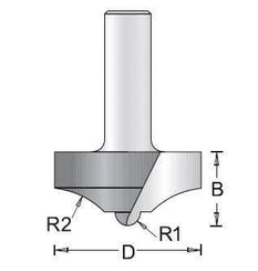 Dimar 137R8-40 Round and Ogee Plunge Type, 2 Flutes - CNC Router Store
