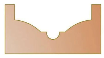 Dimar 137R8-40 Round and Ogee Plunge Type, 2 Flutes