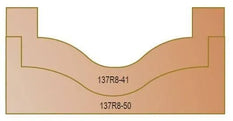 Dimar 137R8-X Series Round and Ogee Plunge Type, 2 Flutes - CNC Router Store