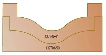 Dimar 137R8-X Series Round and Ogee Plunge Type, 2 Flutes