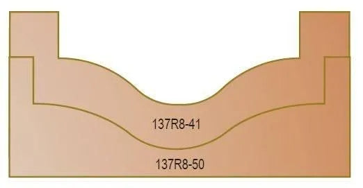 Dimar 137R8-X Series Round and Ogee Plunge Type, 2 Flutes - CNC Router Store