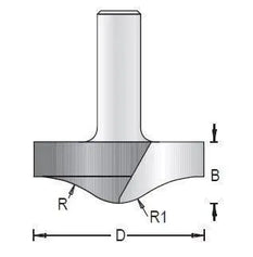 Dimar 137R8-X Series Round and Ogee Plunge Type, 2 Flutes - CNC Router Store