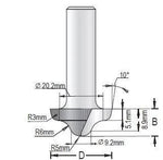 Dimar 137RX-XX Series Ogee Bits-Plunge Type, 2 Flutes - CNC Router Store
