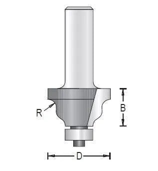 Dimar 139RX-XX Series Wavy Edge Bits with Ball Bearing Guide, 2 Flutes