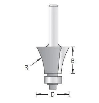 Dimar 140RB4-24 Edge Forming Bit, 2 Flutes - CNC Router Store