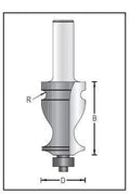 Dimar 156R8-28 Edge Forming Bit, 2 Flutes