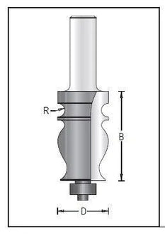 Dimar 156R8-28 Edge Forming Bit, 2 Flutes - CNC Router Store
