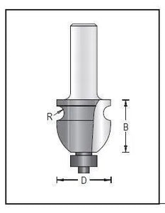 Dimar 156R8-29 Edge Forming Bit, 2 Flutes - CNC Router Store