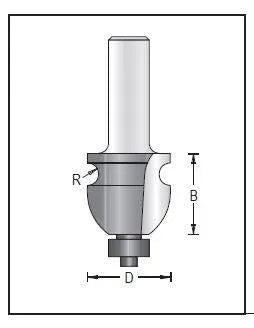 Dimar 156R8-29 Edge Forming Bit, 2 Flutes