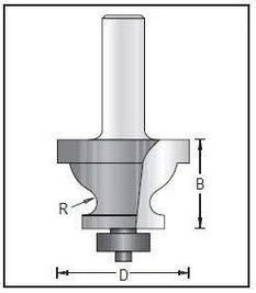 Dimar 156R8-41 Edge Forming Bits, 2 Flutes - CNC Router Store