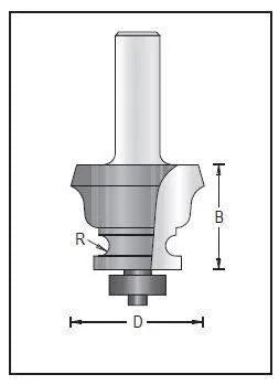 Dimar 156R8-43 Moulding Bit, 2 Flutes - CNC Router Store