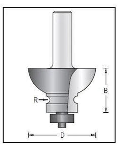 Dimar 156R8-44 Moulding Bit, 2 Flutes - CNC Router Store