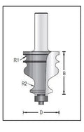 Dimar 156R8-50 Edge Forming Bit, 2 Flutes