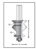 Dimar 156R8-51 Edge Forming Bit, 2 Flutes