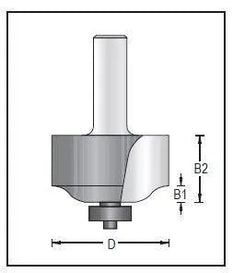 Dimar 156R8-60 Edge Forming Bits, 2 Flutes - CNC Router Store