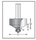 Dimar 156R8-61 Edge Forming Bits, 2 Flutes