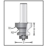Dimar 156R8-XX Series Edge Forming Bits, 2 Flutes - CNC Router Store