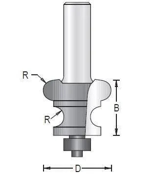 Dimar 156RX-X Series Canoe Bits with Ball Bearing Guide, 2 Flutes