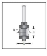 Dimar 157R4-XX Series Beading Bits, Leaf-Edge Style, 2 Flutes - CNC Router Store