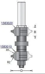 Dimar 158RR Adjustable Rounding Over Set, 3 Flutes