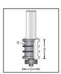 Dimar 160RX-22 Series Triple Beading Bits with Ball Bearing Guide, 2 Flutes