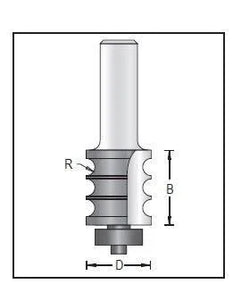 Dimar 160RX-22 Series Triple Beading Bits with Ball Bearing Guide, 2 Flutes - CNC Router Store