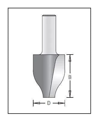 Dimar 165R8-XX Series Vertical Raised Panel Bits, 2 Flutes