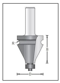 Dimar 166R8-35 Handrail Bit, 2 Flutes - CNC Router Store