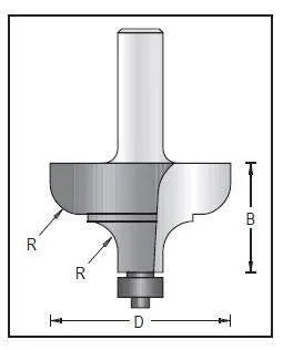 Dimar 167R8-51 Moulding Bit, 2 Flutes