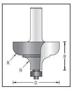 Dimar 167R8-51 Moulding Bit, 2 Flutes - CNC Router Store