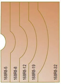Dimar 168R8-X Series Convex Beading Bits, 2 Flutes