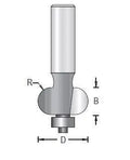 Dimar 169R4 Series Convex Beading Bits, 2 Flutes