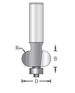 Dimar 169R4 Series Convex Beading Bits, 2 Flutes