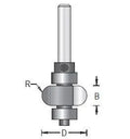 Dimar 169RC4-X Series Convex Beading Bits w/Centre Ball Bearing, 2 Flutes