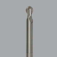 Onsrud Aluminum Finisher (AF) Series Solid Carbide CNC Router Bit end mill, 2 flute, ballnose, medium length, necked - CNC Router Store