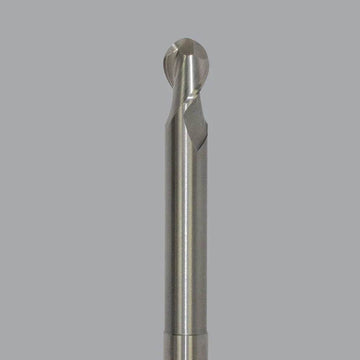 Fraise en bout de fraise CNC en carbure monobloc série Onsrud Aluminum Finisher (AF), 2 cannelures, nez sphérique, longueur moyenne, col