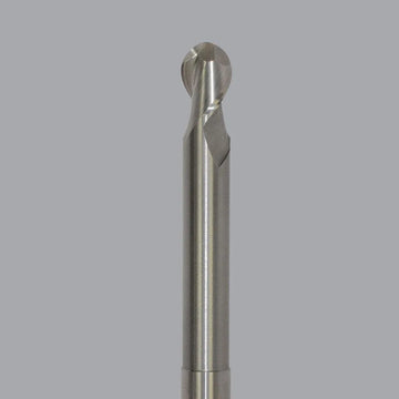 Onsrud Aluminum Finisher (AF) Series Solid Carbide CNC Router Bit end mill, 2 flute, ballnose, medium length, necked