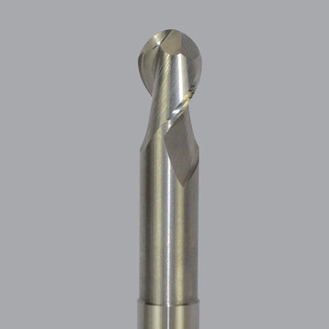 Onsrud Aluminum Finisher (AF) Series Solid Carbide CNC Router Bit end mill, 2 flute, ballnose, standard length, necked