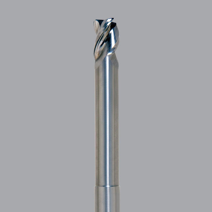 Onsrud Aluminum Finisher (AF) Series Solid Carbide CNC Router Bit end mill, 3 flute, 0.015 corner rad, medium length, necked - CNC Router Store