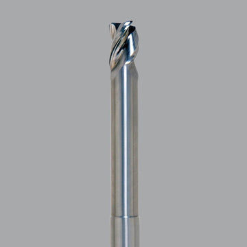 Fraise en bout de fraise CNC en carbure monobloc série Onsrud Aluminum Finisher (AF), 3 cannelures, rad d'angle 0.015, longueur moyenne, col