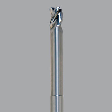 Fraise en bout de fraise CNC en carbure monobloc série Onsrud Aluminum Finisher (AF), 3 cannelures, rad d'angle 0,030, longueur moyenne, à col