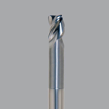 Fraise en bout de routeur CNC en carbure monobloc série Onsrud Aluminum Finisher (AF), 3 cannelures, rad d'angle 0.090, longueur standard, à col