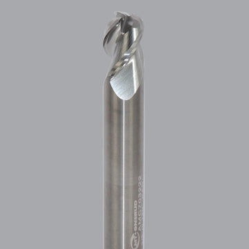 Onsrud Aluminum Finisher (AF) Series Solid Carbide CNC Router Bit end mill, 3 flute, 0.120 corner rad, standard length