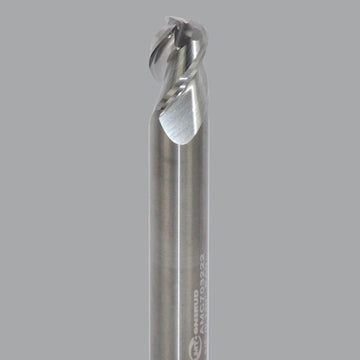 Onsrud – fraise en bout de routeur CNC en carbure massif, série de finition en aluminium (AF), 3 cannelures, rad d'angle 0.120, longueur standard