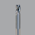 Fraise en bout de fraise CNC en carbure monobloc série Onsrud Aluminum Finisher (AF), 3 cannelures, rad d'angle 0.120, longueur standard, à col